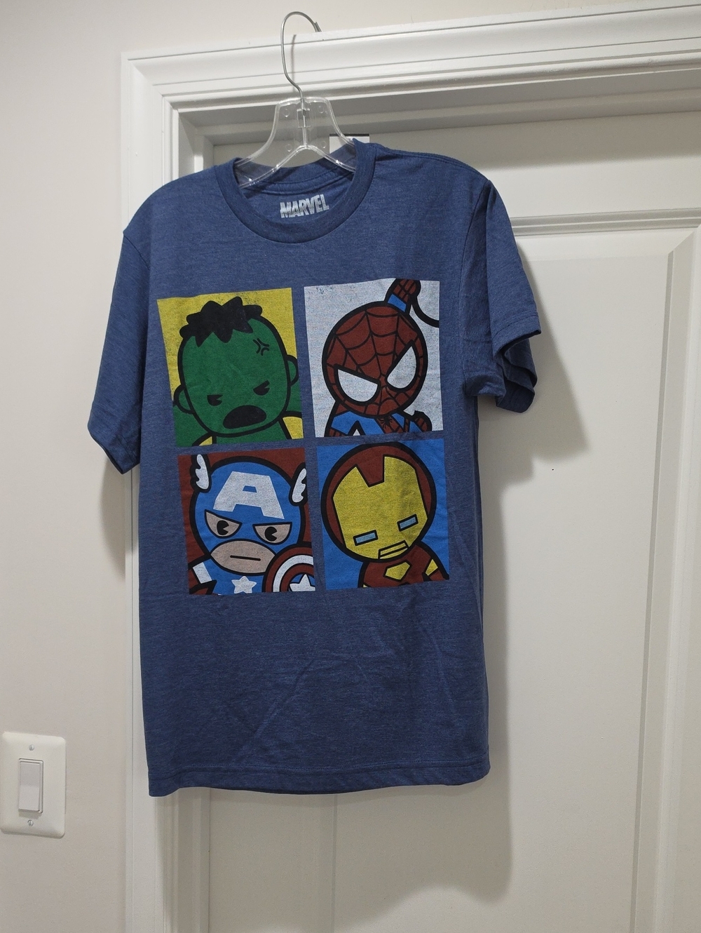 Nwt Marvel Blue Superhero Graphic Tee - Avengers Characters